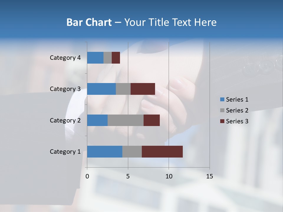 Business Handshake Over Blurry Background PowerPoint Template