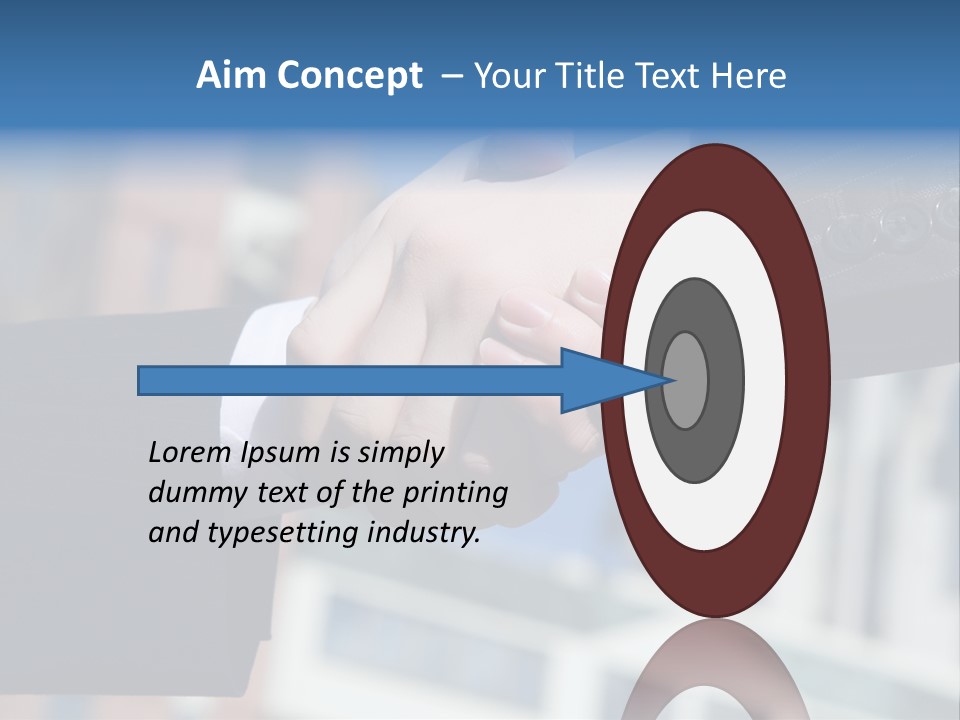 Business Handshake Over Blurry Background PowerPoint Template