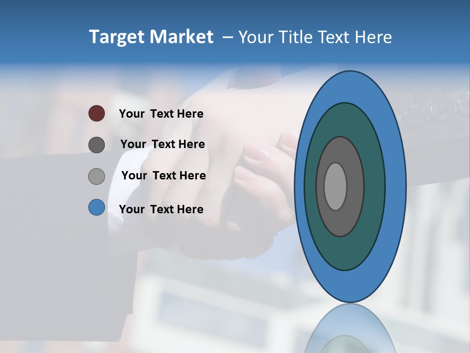 Business Handshake Over Blurry Background PowerPoint Template