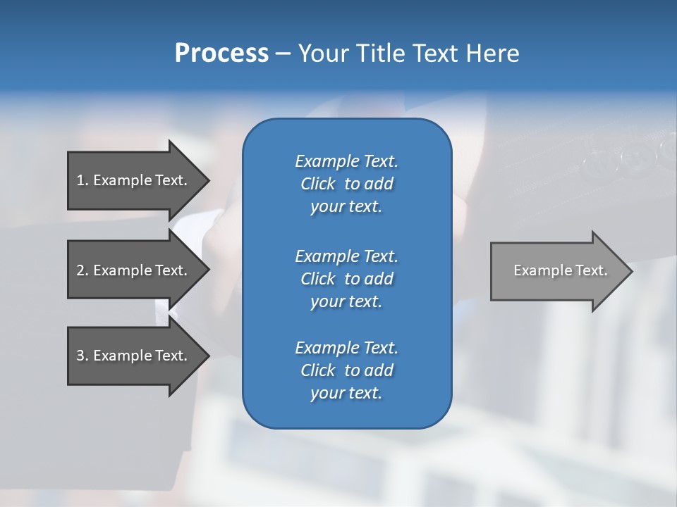 Business Handshake Over Blurry Background PowerPoint Template