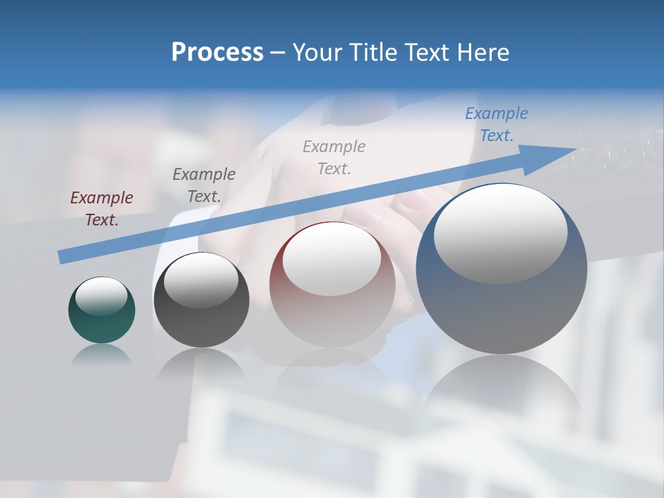 Business Handshake Over Blurry Background PowerPoint Template