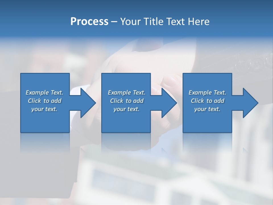 Business Handshake Over Blurry Background PowerPoint Template