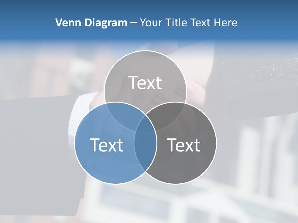 Business Handshake Over Blurry Background PowerPoint Template