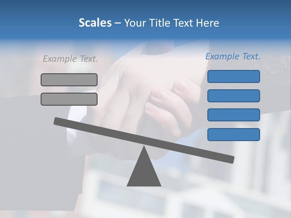 Business Handshake Over Blurry Background PowerPoint Template