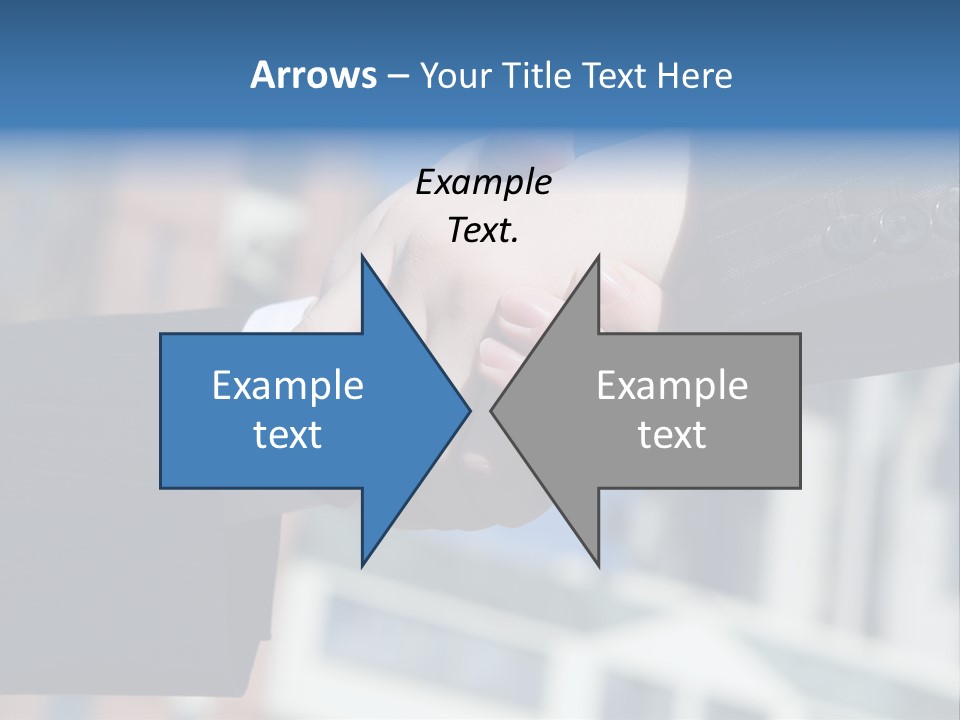 Business Handshake Over Blurry Background PowerPoint Template
