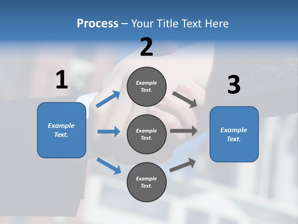 Business Handshake Over Blurry Background PowerPoint Template