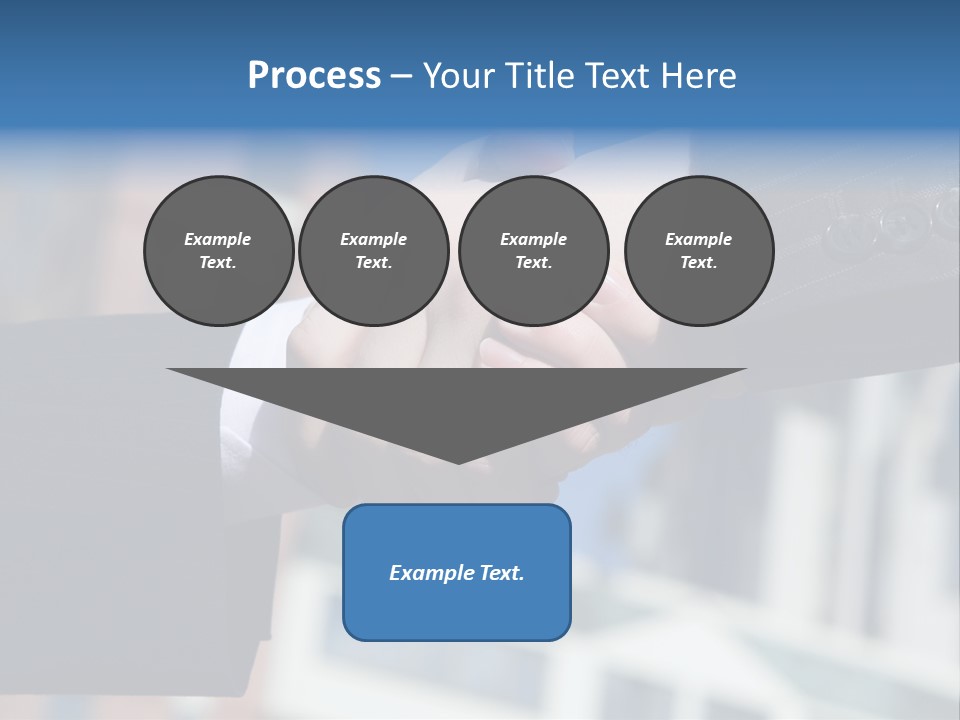 Business Handshake Over Blurry Background PowerPoint Template