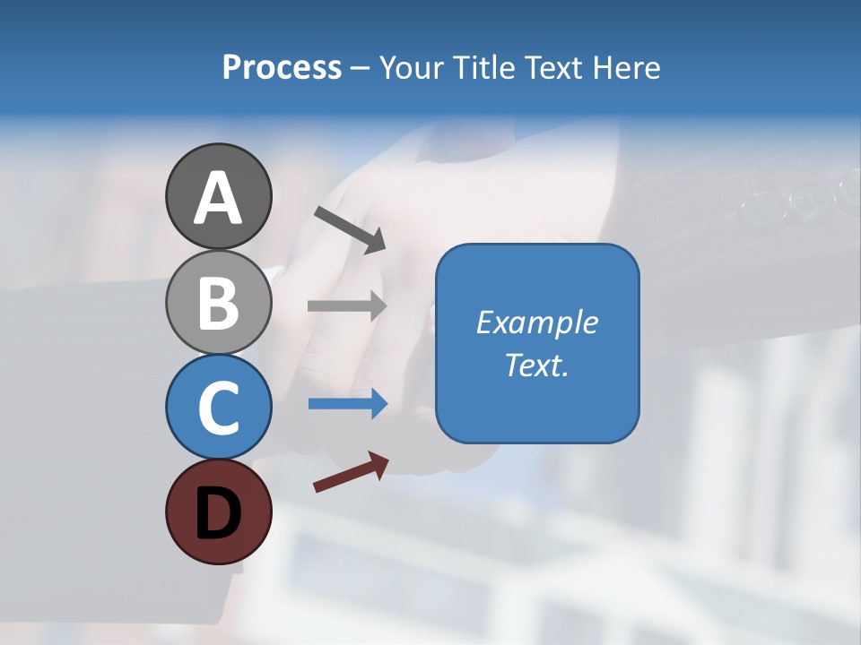 Business Handshake Over Blurry Background PowerPoint Template