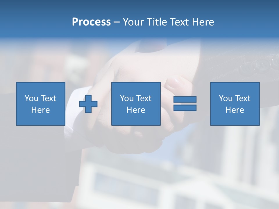 Business Handshake Over Blurry Background PowerPoint Template