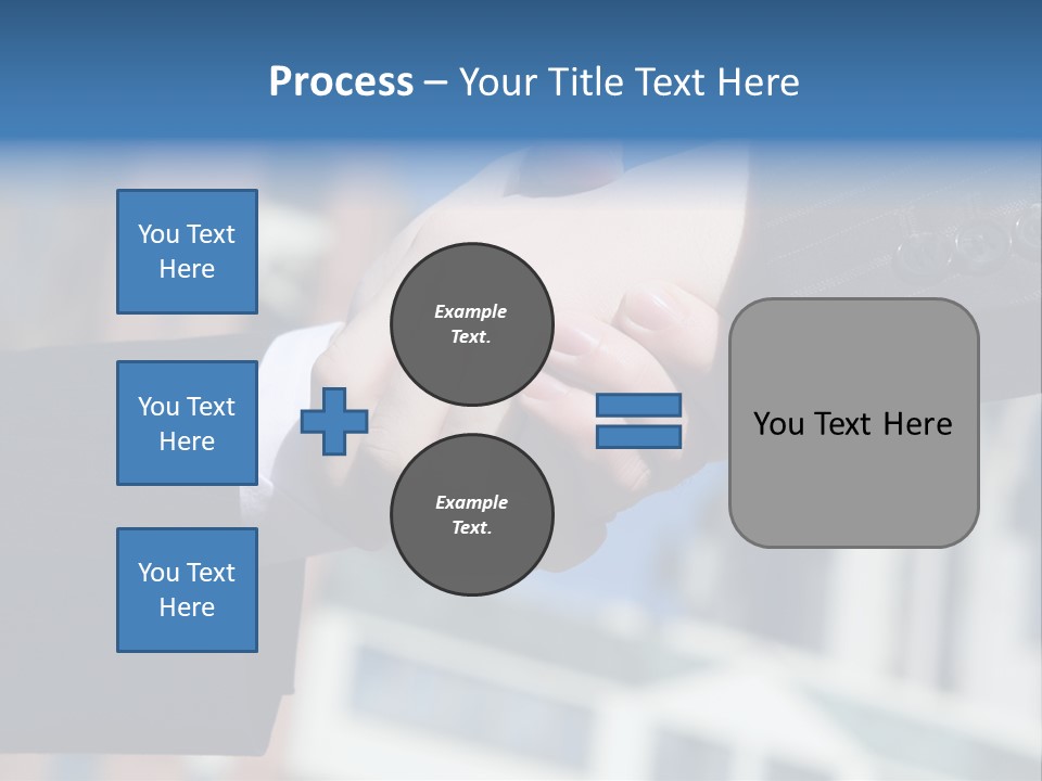 Business Handshake Over Blurry Background PowerPoint Template