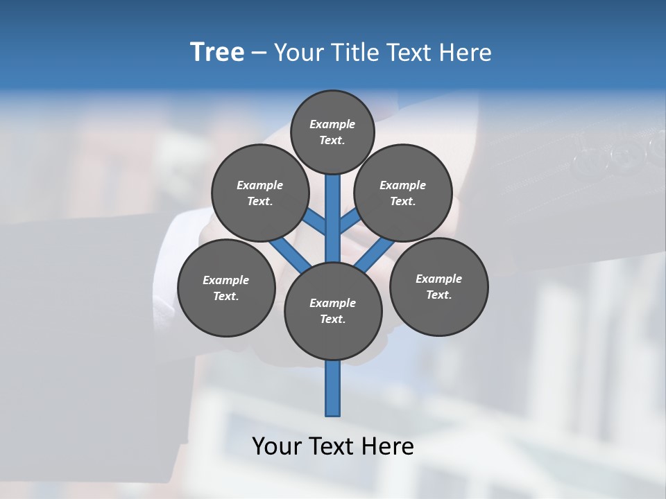 Business Handshake Over Blurry Background PowerPoint Template