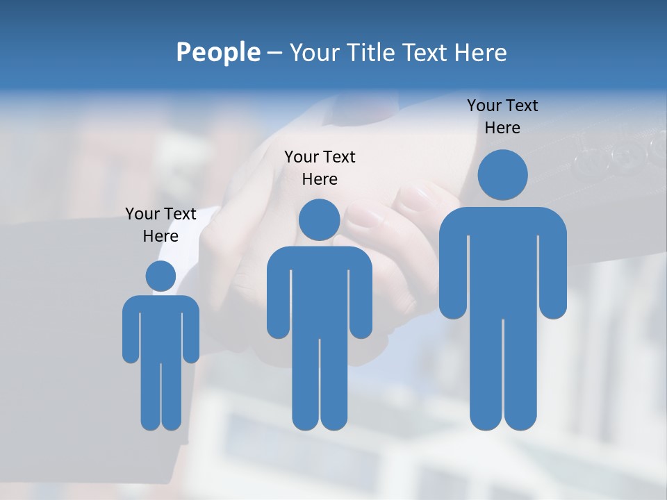 Business Handshake Over Blurry Background PowerPoint Template