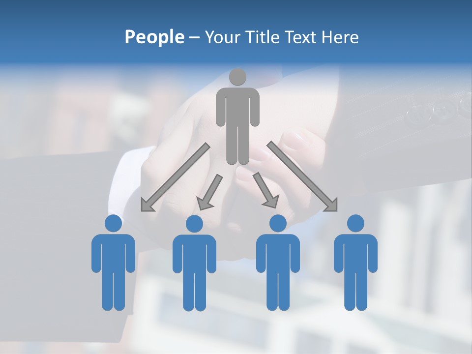Business Handshake Over Blurry Background PowerPoint Template