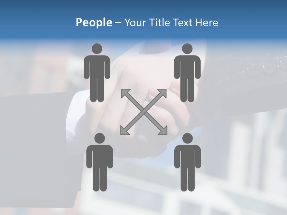 Business Handshake Over Blurry Background PowerPoint Template