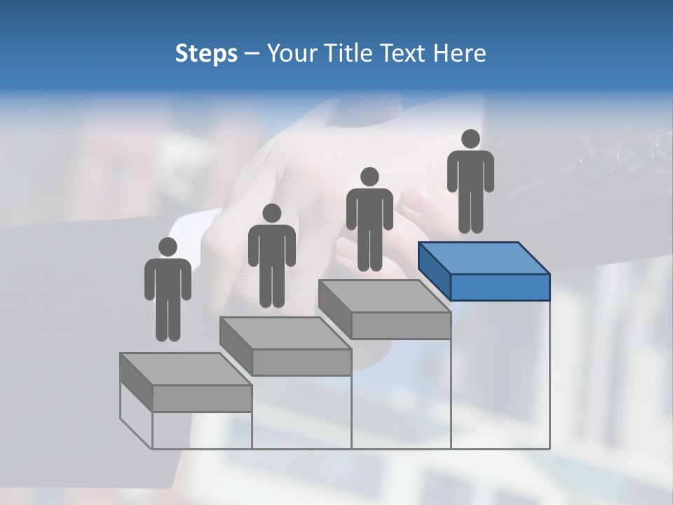 Business Handshake Over Blurry Background PowerPoint Template