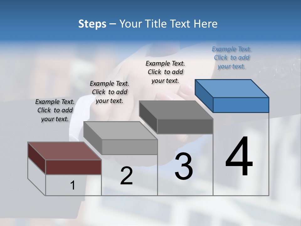 Business Handshake Over Blurry Background PowerPoint Template