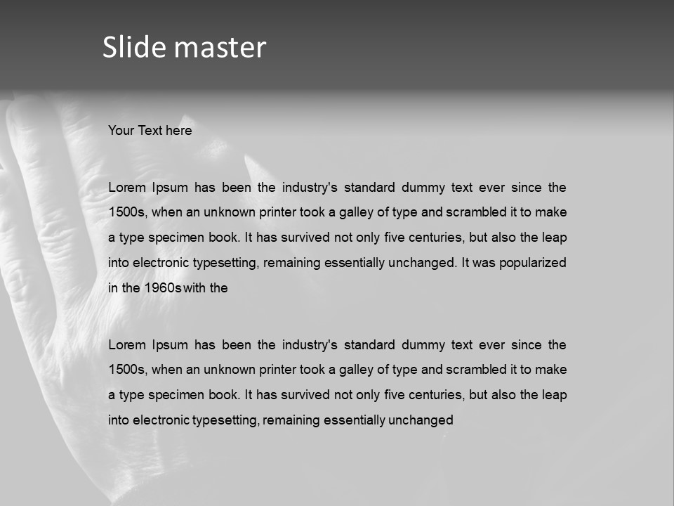 Faith (Special Black And White Toned Photo F/X, Focus Point On Hands(Selective)) PowerPoint Template