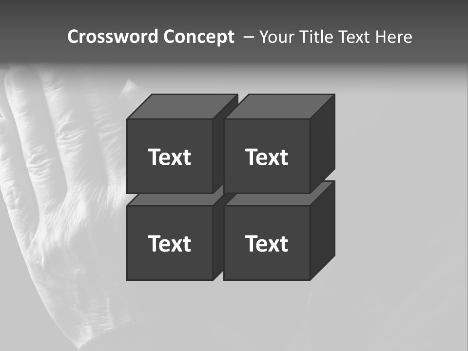 Faith (Special Black And White Toned Photo F/X, Focus Point On Hands(Selective)) PowerPoint Template