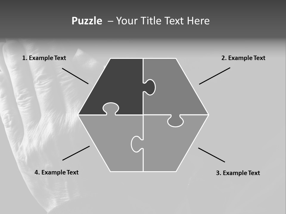 Faith (Special Black And White Toned Photo F/X, Focus Point On Hands(Selective)) PowerPoint Template