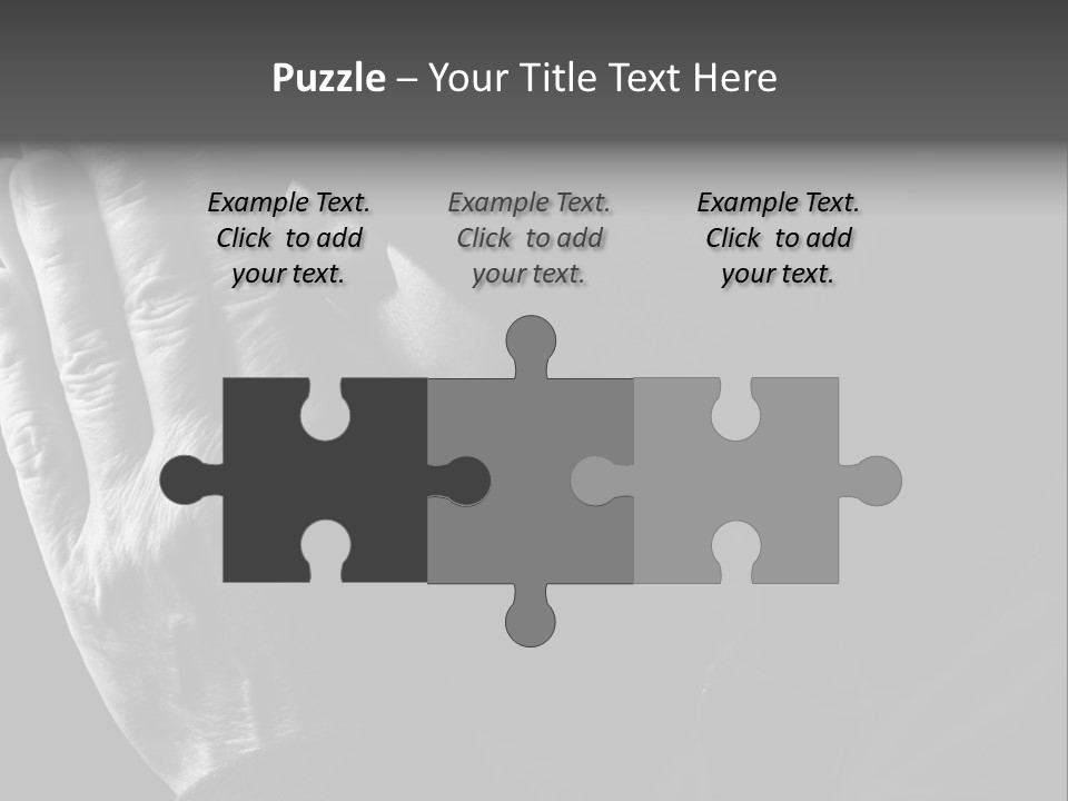 Faith (Special Black And White Toned Photo F/X, Focus Point On Hands(Selective)) PowerPoint Template