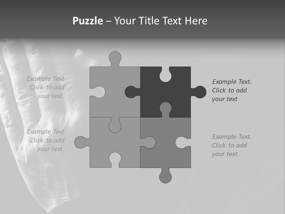 Faith (Special Black And White Toned Photo F/X, Focus Point On Hands(Selective)) PowerPoint Template