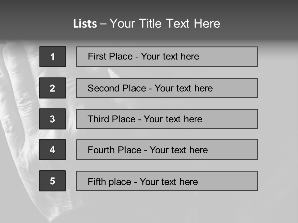 Faith (Special Black And White Toned Photo F/X, Focus Point On Hands(Selective)) PowerPoint Template