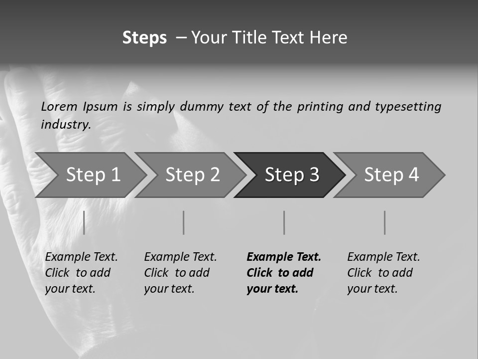 Faith (Special Black And White Toned Photo F/X, Focus Point On Hands(Selective)) PowerPoint Template