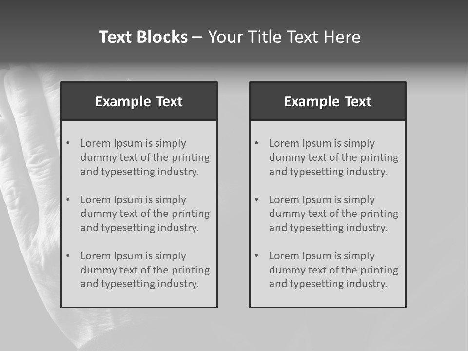 Faith (Special Black And White Toned Photo F/X, Focus Point On Hands(Selective)) PowerPoint Template
