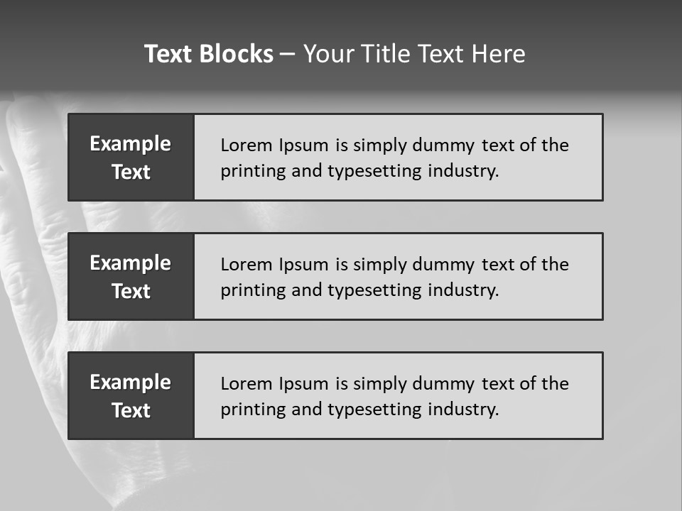 Faith (Special Black And White Toned Photo F/X, Focus Point On Hands(Selective)) PowerPoint Template
