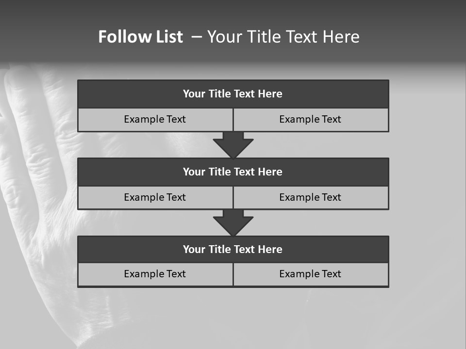 Faith (Special Black And White Toned Photo F/X, Focus Point On Hands(Selective)) PowerPoint Template