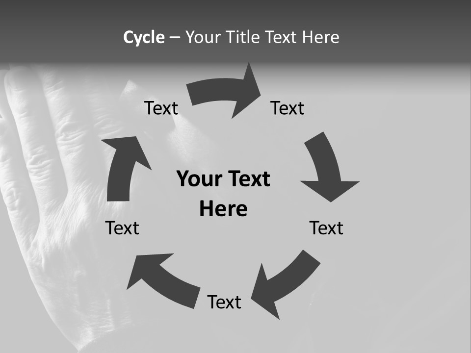 Faith (Special Black And White Toned Photo F/X, Focus Point On Hands(Selective)) PowerPoint Template