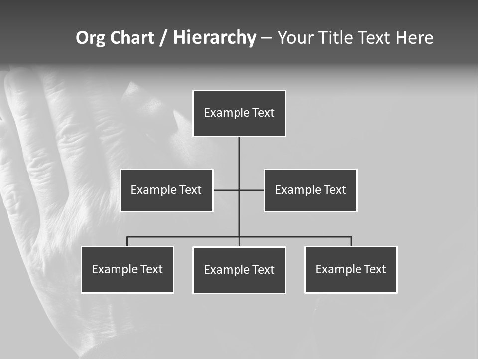 Faith (Special Black And White Toned Photo F/X, Focus Point On Hands(Selective)) PowerPoint Template