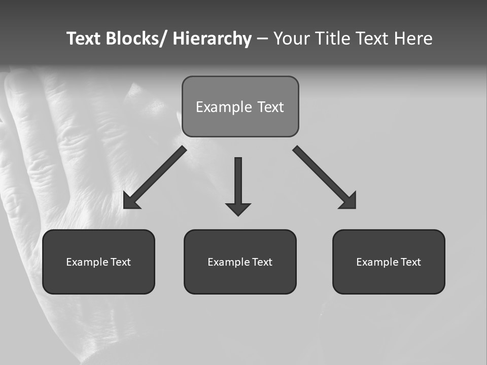 Faith (Special Black And White Toned Photo F/X, Focus Point On Hands(Selective)) PowerPoint Template