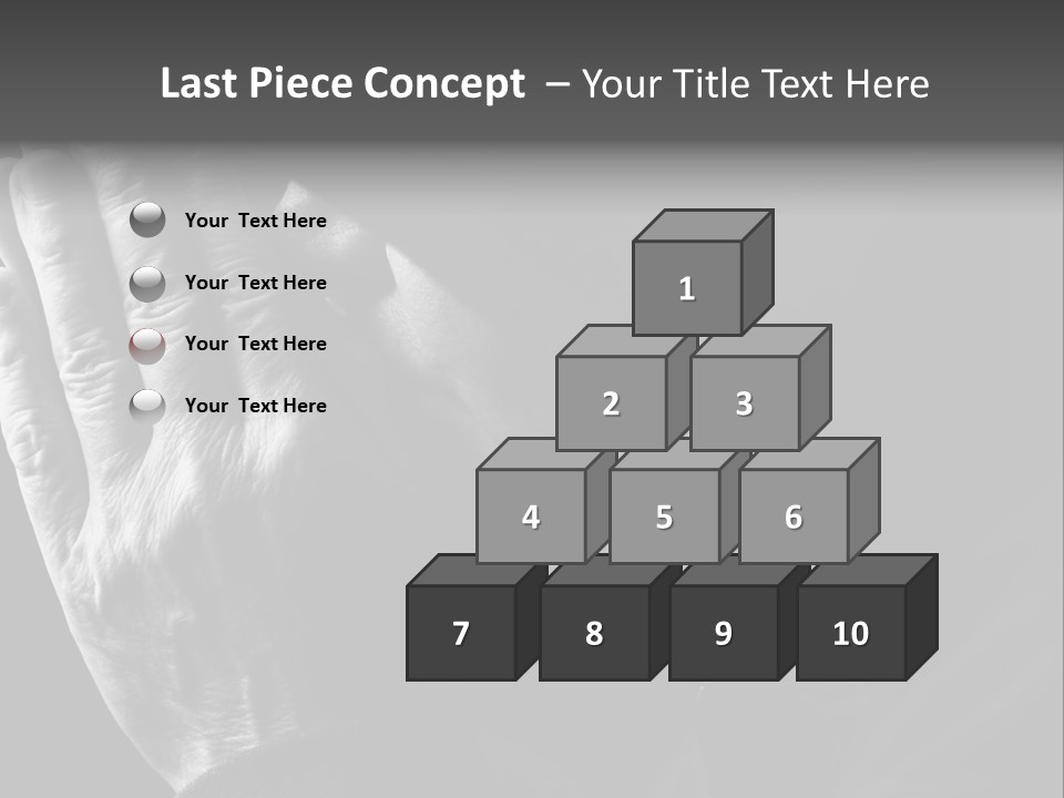 Faith (Special Black And White Toned Photo F/X, Focus Point On Hands(Selective)) PowerPoint Template