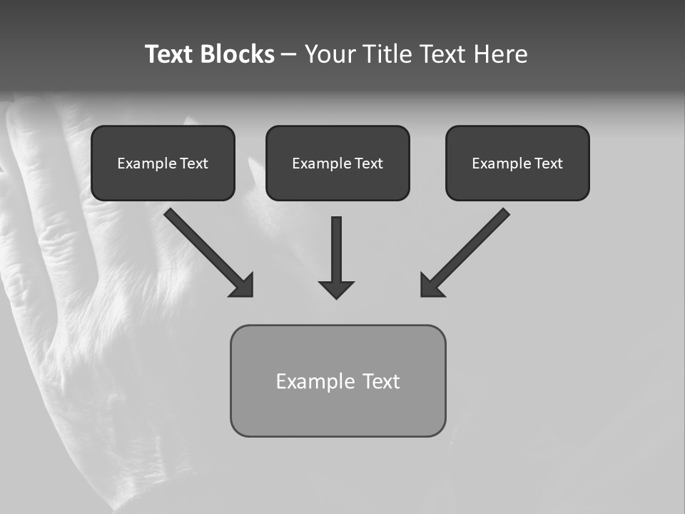 Faith (Special Black And White Toned Photo F/X, Focus Point On Hands(Selective)) PowerPoint Template