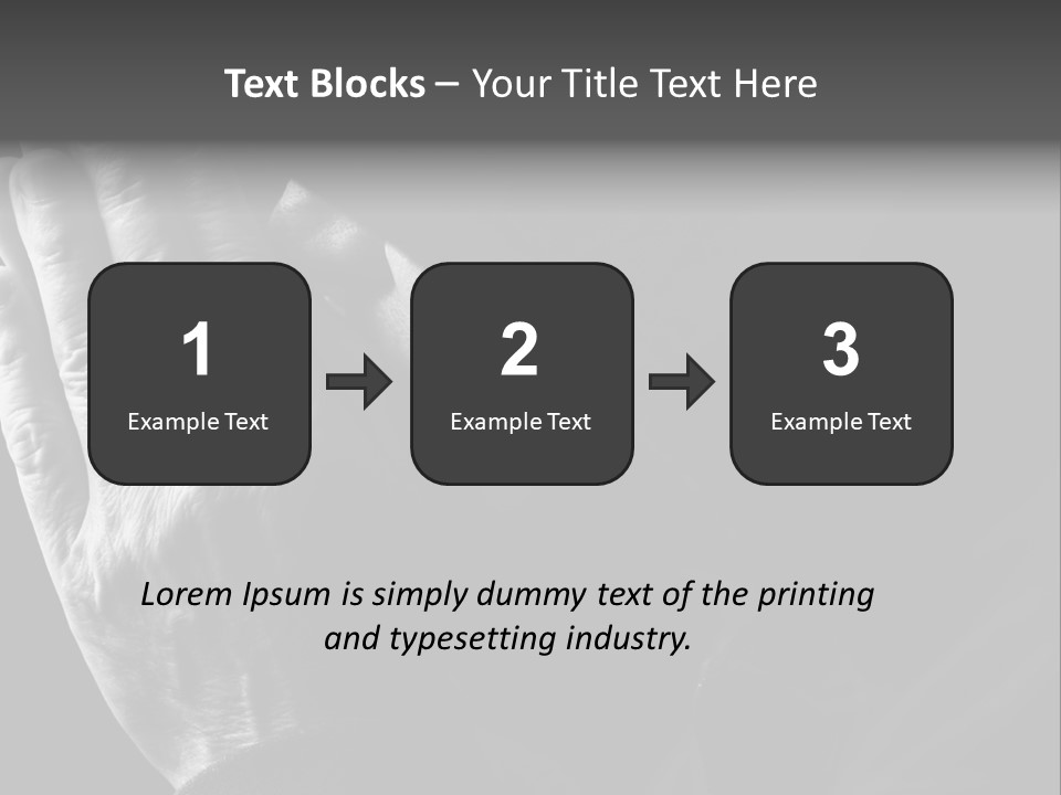 Faith (Special Black And White Toned Photo F/X, Focus Point On Hands(Selective)) PowerPoint Template