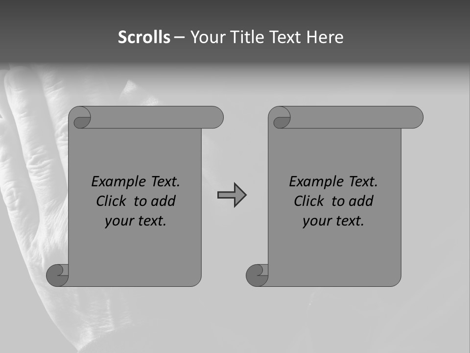 Faith (Special Black And White Toned Photo F/X, Focus Point On Hands(Selective)) PowerPoint Template