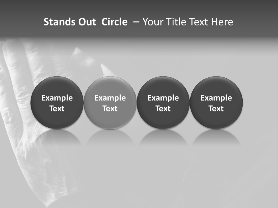 Faith (Special Black And White Toned Photo F/X, Focus Point On Hands(Selective)) PowerPoint Template