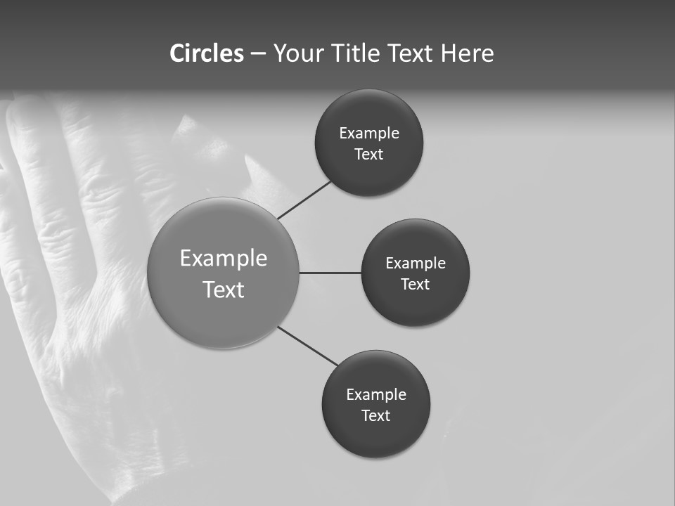 Faith (Special Black And White Toned Photo F/X, Focus Point On Hands(Selective)) PowerPoint Template