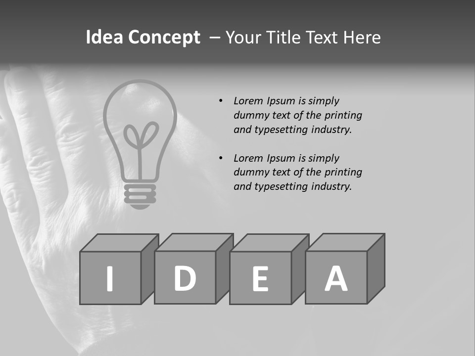 Faith (Special Black And White Toned Photo F/X, Focus Point On Hands(Selective)) PowerPoint Template