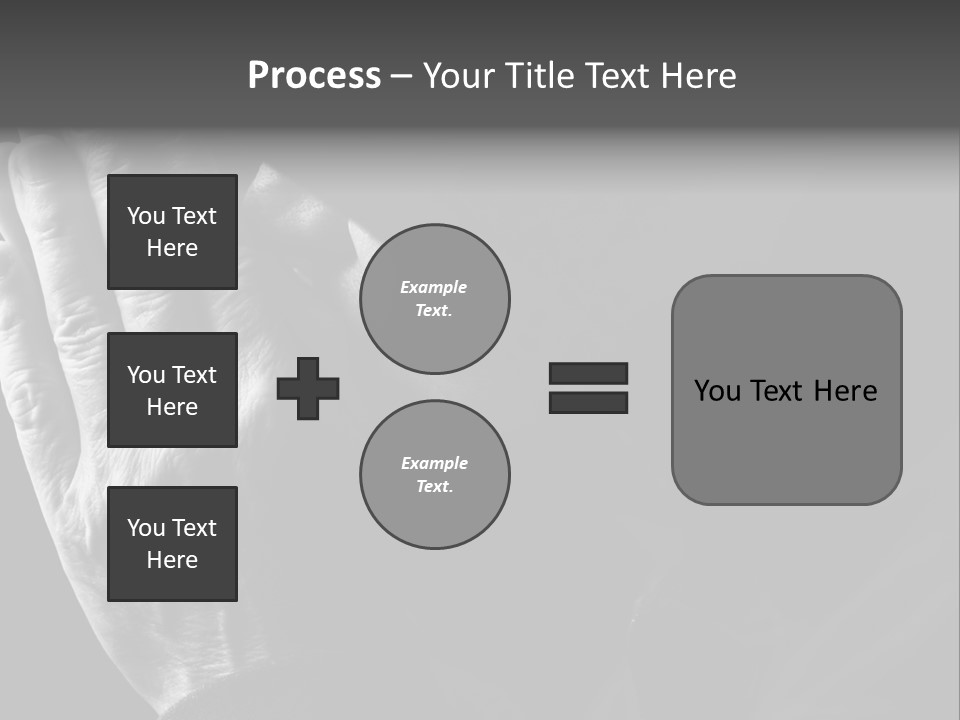 Faith (Special Black And White Toned Photo F/X, Focus Point On Hands(Selective)) PowerPoint Template