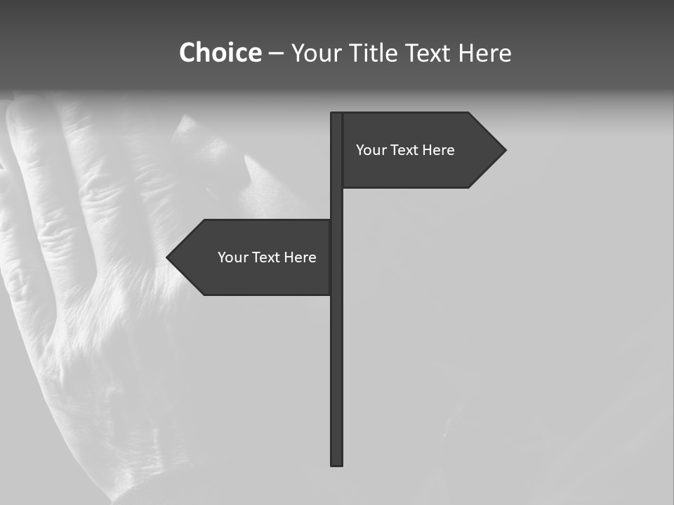 Faith (Special Black And White Toned Photo F/X, Focus Point On Hands(Selective)) PowerPoint Template
