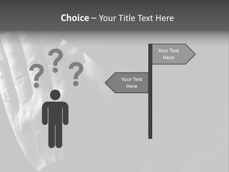 Faith (Special Black And White Toned Photo F/X, Focus Point On Hands(Selective)) PowerPoint Template
