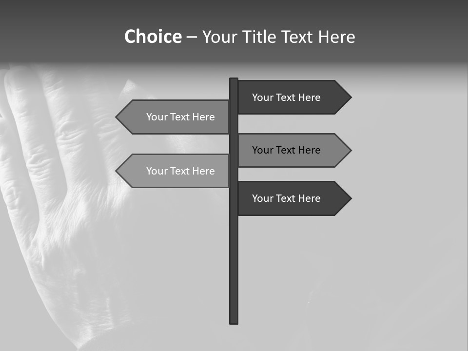 Faith (Special Black And White Toned Photo F/X, Focus Point On Hands(Selective)) PowerPoint Template