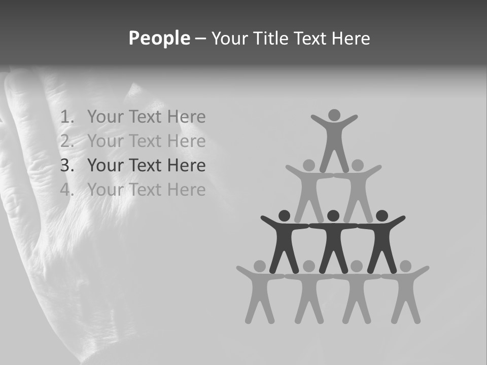 Faith (Special Black And White Toned Photo F/X, Focus Point On Hands(Selective)) PowerPoint Template