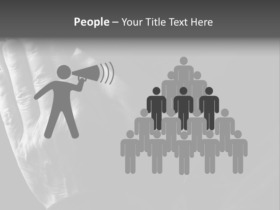 Faith (Special Black And White Toned Photo F/X, Focus Point On Hands(Selective)) PowerPoint Template