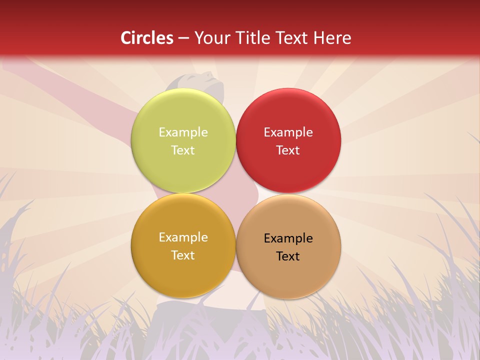 Woman Reaches To The Sky (Also Available In Vector) PowerPoint Template