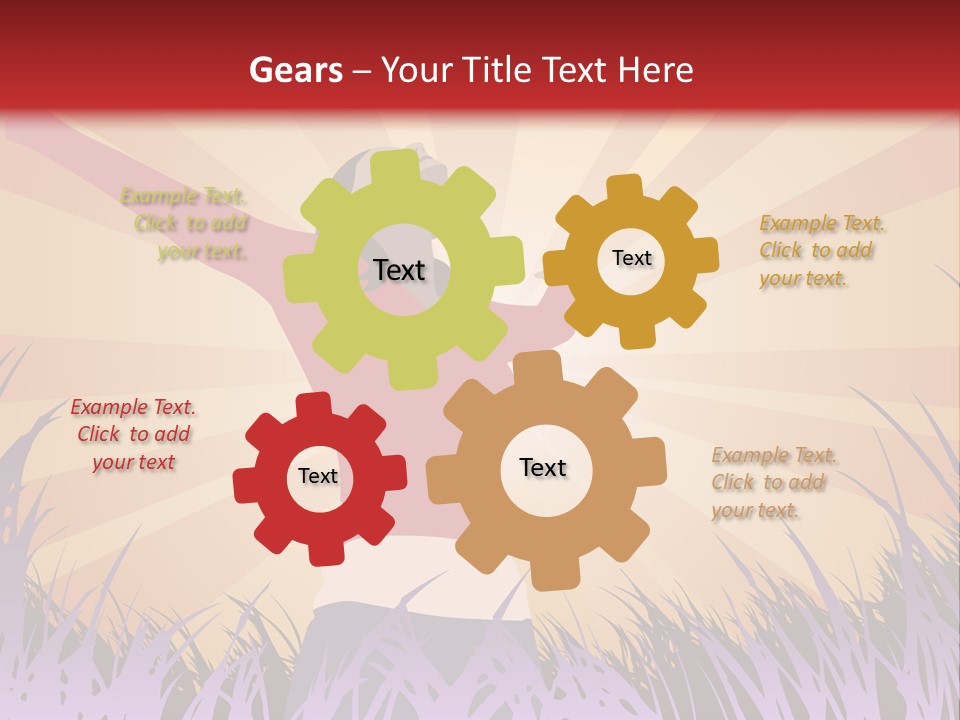 Woman Reaches To The Sky (Also Available In Vector) PowerPoint Template