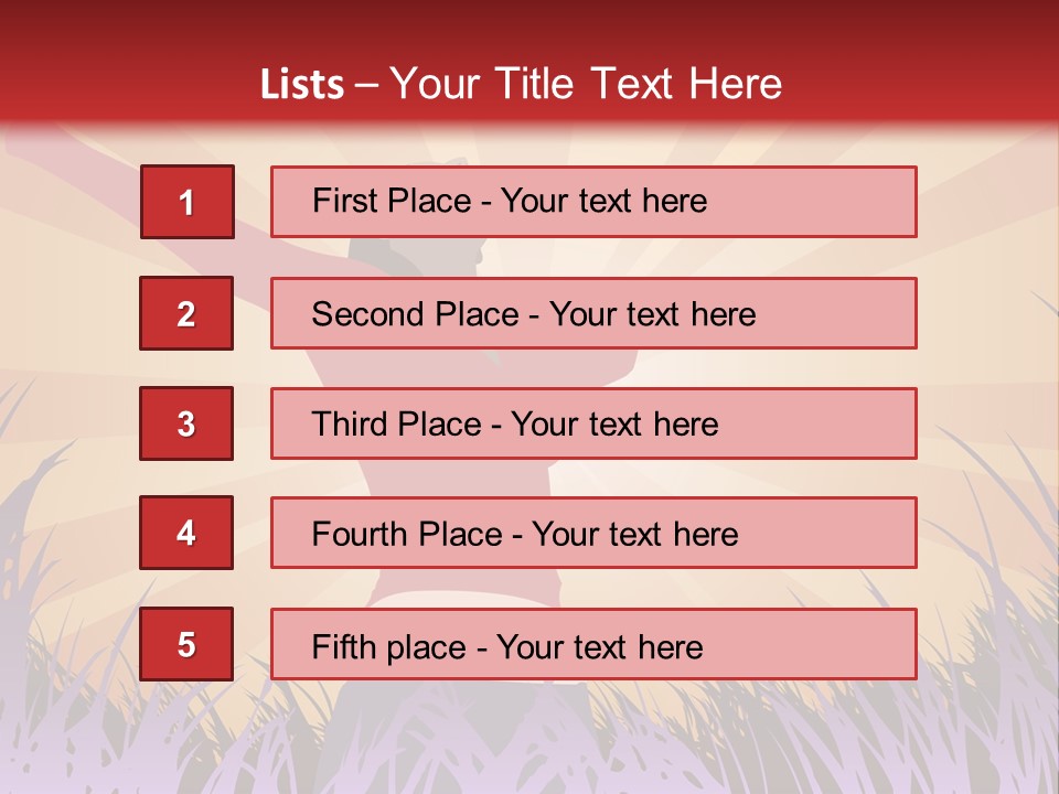Woman Reaches To The Sky (Also Available In Vector) PowerPoint Template