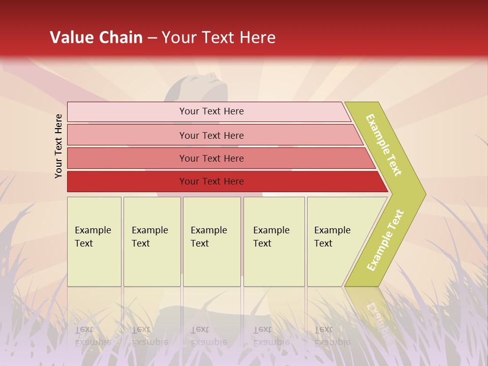 Woman Reaches To The Sky (Also Available In Vector) PowerPoint Template